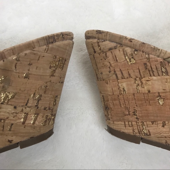 Jack Rogers Emilia Cork Wedge Sandal Matte Gold - Picture 16 of 16